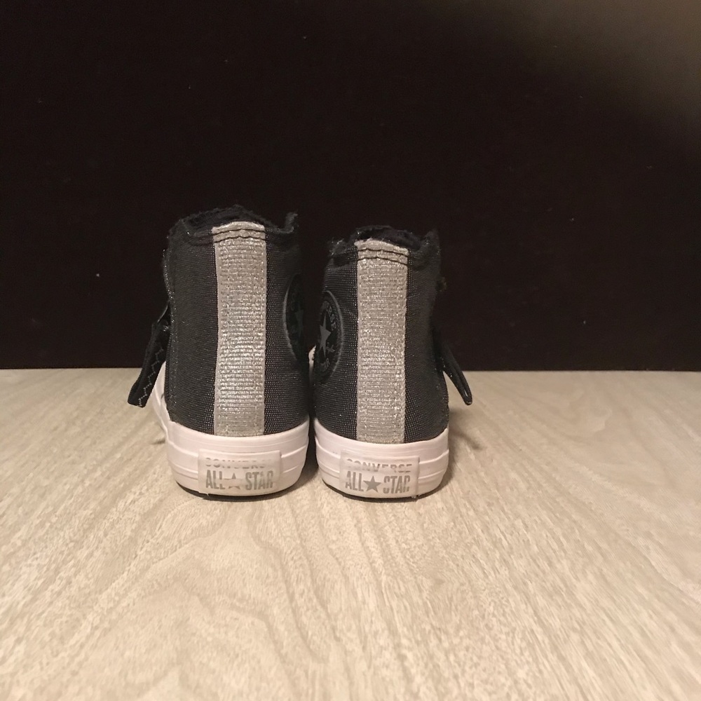 CONVERSE ALL STAR, METALLIC/SILVER SNEAKERS,GIRLS - Picture 3 of 5
